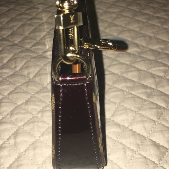 Louis Vuitton Vernis Mini Pochette Amarante Patent Leather Bag Brand New - Picture 6 of 14